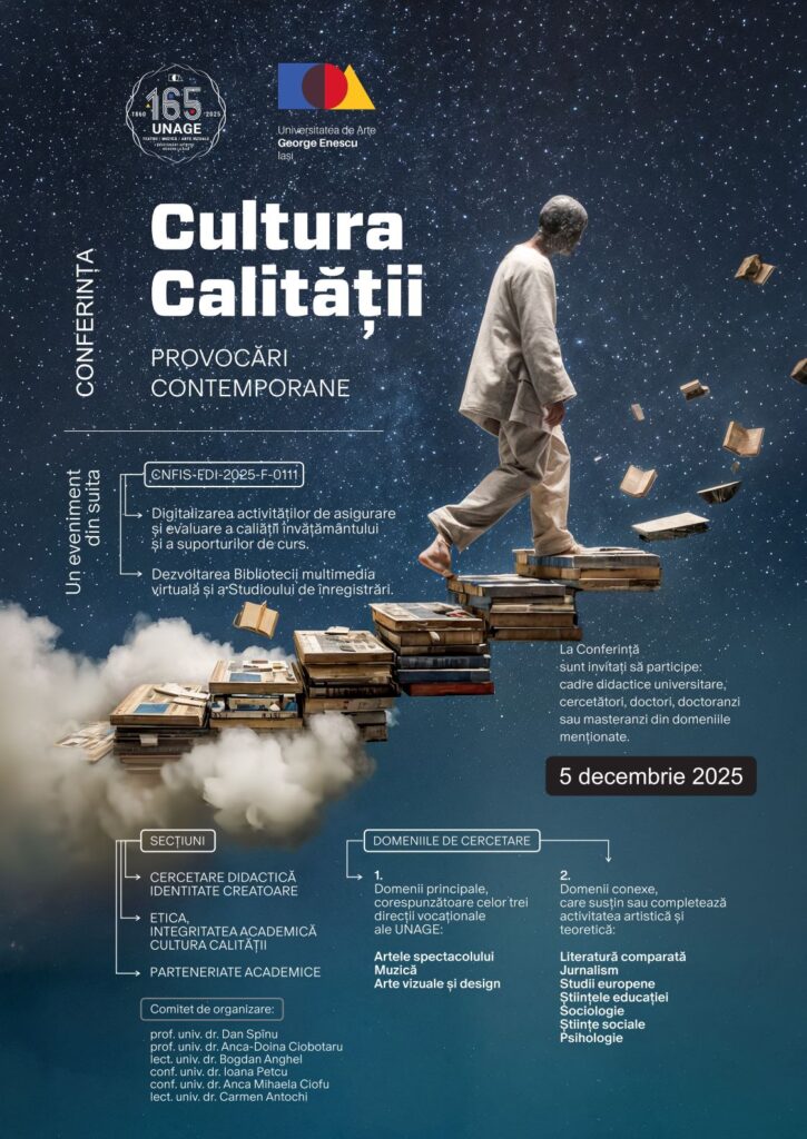  Universitatea de Arte organizează Conferința „Cultura Calității – Provocări Contemporane”