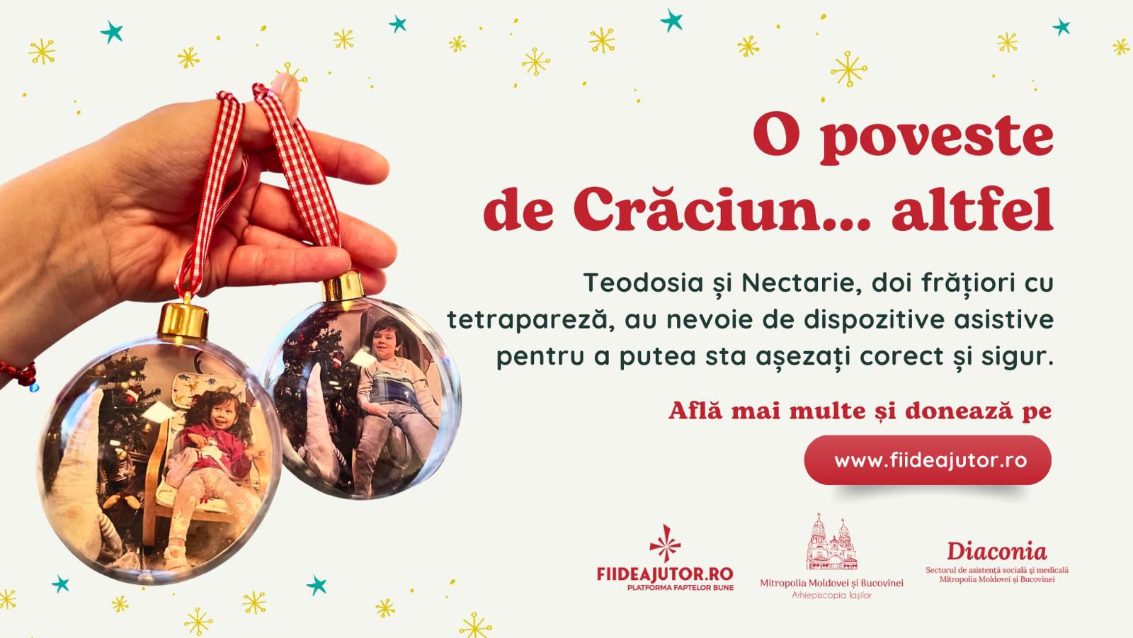 Campanie umanitară pentru doi frați din Iași diagnosticați cu tetrapareză mixtă