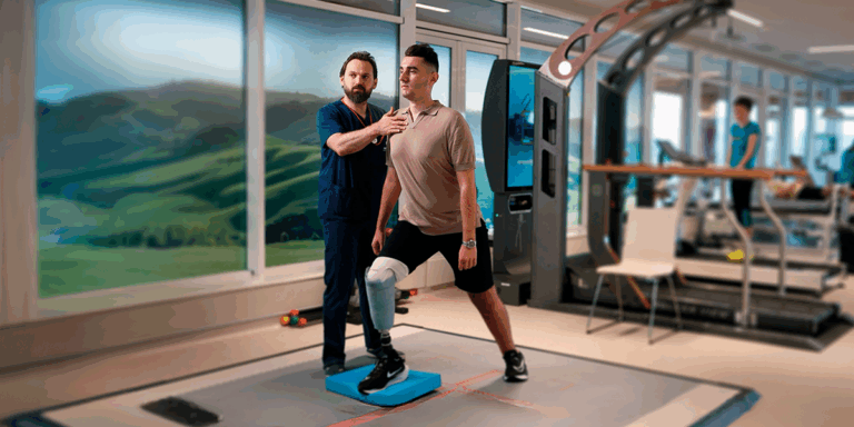 Soluții robotizate de recuperare în Spitalul de Recuperare Medicală Arcadia pentru Andrei, un tânăr de 21 de ani, după un accident auto