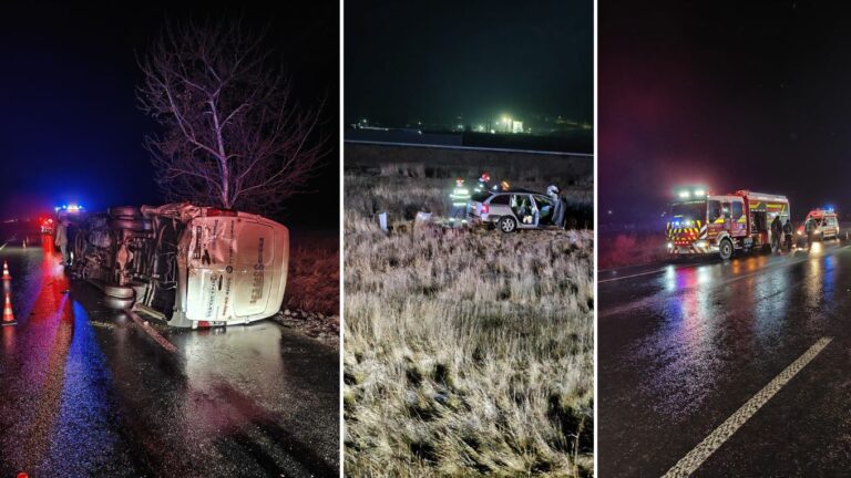 VIDEO | Accident grav noaptea trecută la Lețcani: nouă persoane evaluate medical. Un microbuz și două autoturisme au fost implicate - UPDATE