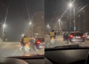 VIDEO | Ce a pățit șoferul din Iași care a agresat în trafic un curier Glovo. A încercat să îl scoată cu mașina de pe drum