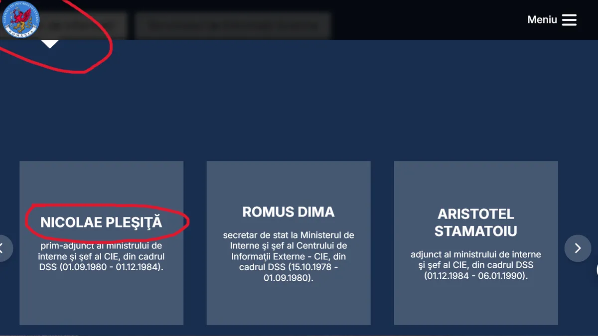 Foștii șefi ai spionajului din regimul comunist, inclusiv kaghebiști și torționari, înșirați pe site-ul SIE, fără aparat critic