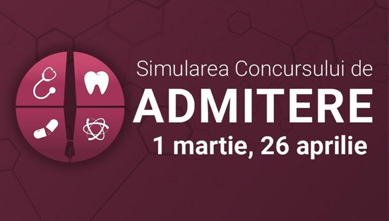 UMF Iași organizează cea de-a XIV-a ediție a Simulării Concursului de Admitere pentru liceeni. Tot ce trebuie să știi 