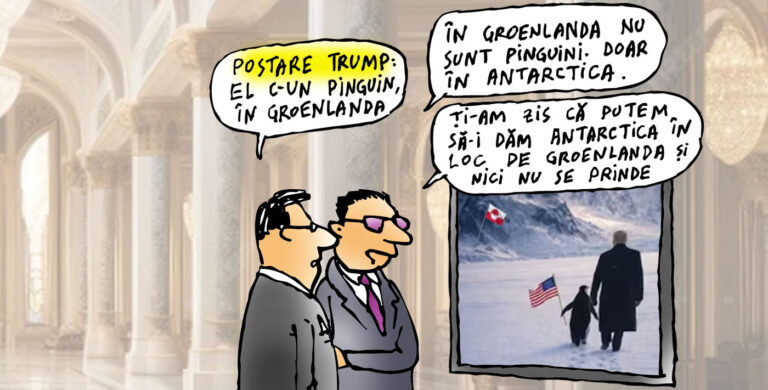 Trump și pinguinul groenlandez