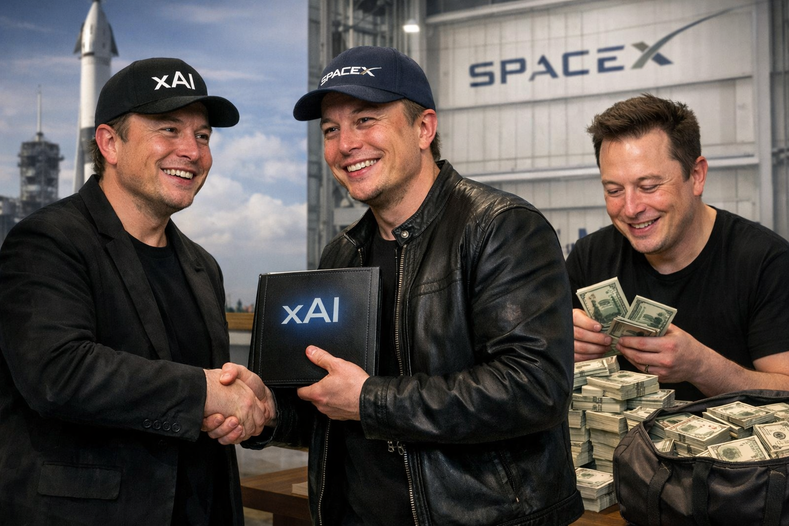  Elon Musk de la xAI îi vinde firma lui Elon Musk de la SpaceX și în final Elon Musk e și mai bogat!