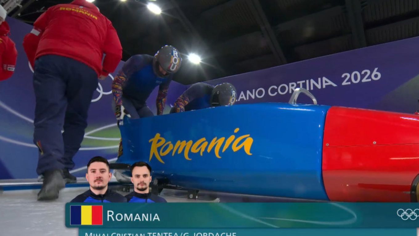  Rezultat incredibil pentru România la JO de la Milano-Cortina. Mihai Tentea şi George Iordache în top 5 la bob două persoane
