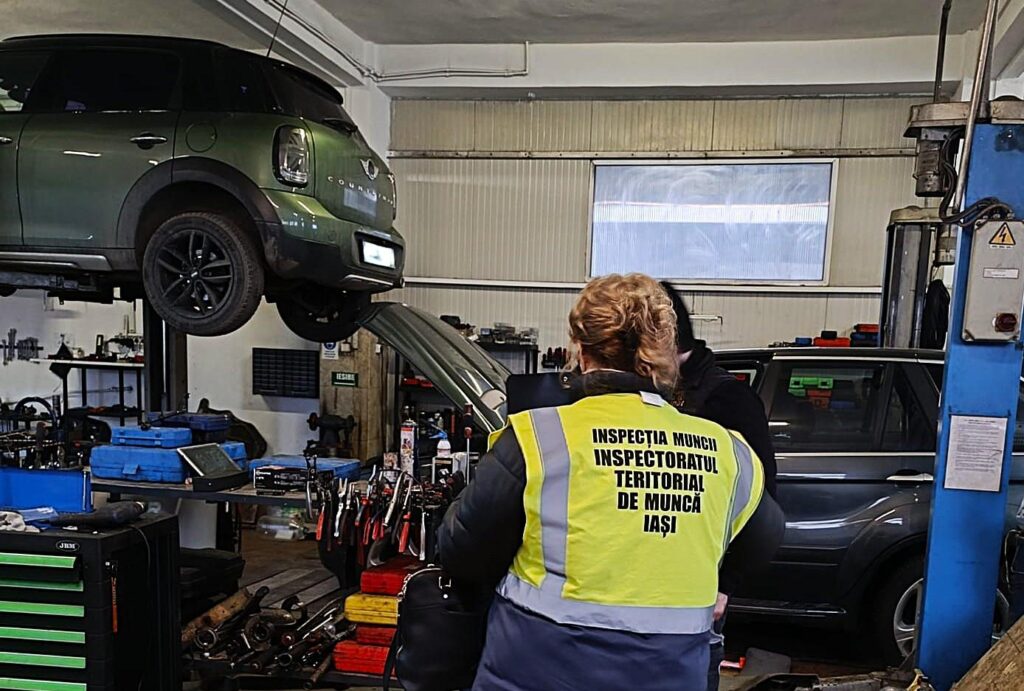  Multă muncă „la negru” în service‑urile auto din Iași. Controale ITM: zeci de nereguli și amenzi de peste 160.000 lei