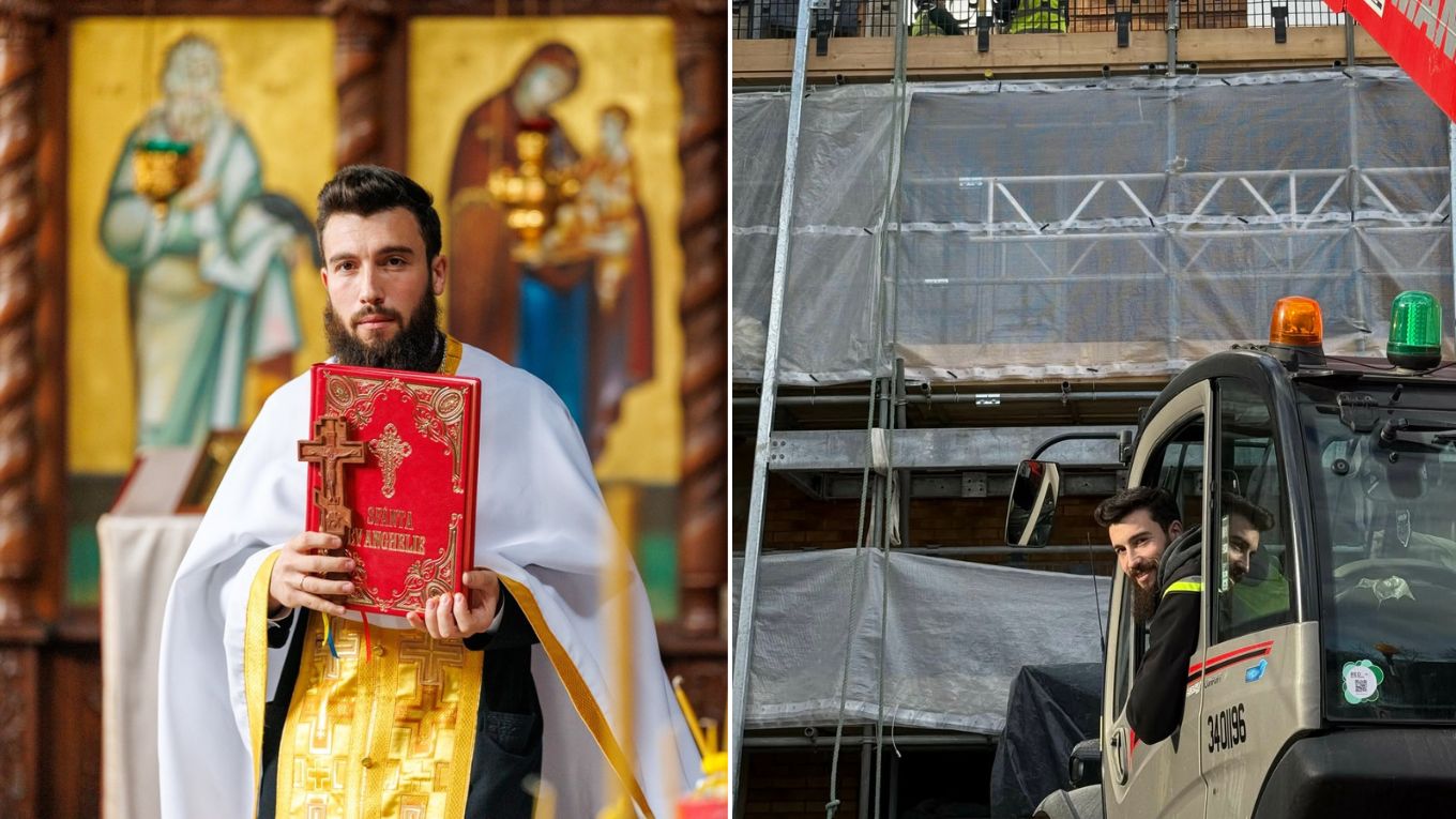 De luni până vineri pe șantier, duminica la altar. Povestea unui preot român stabilit în Marea Britanie