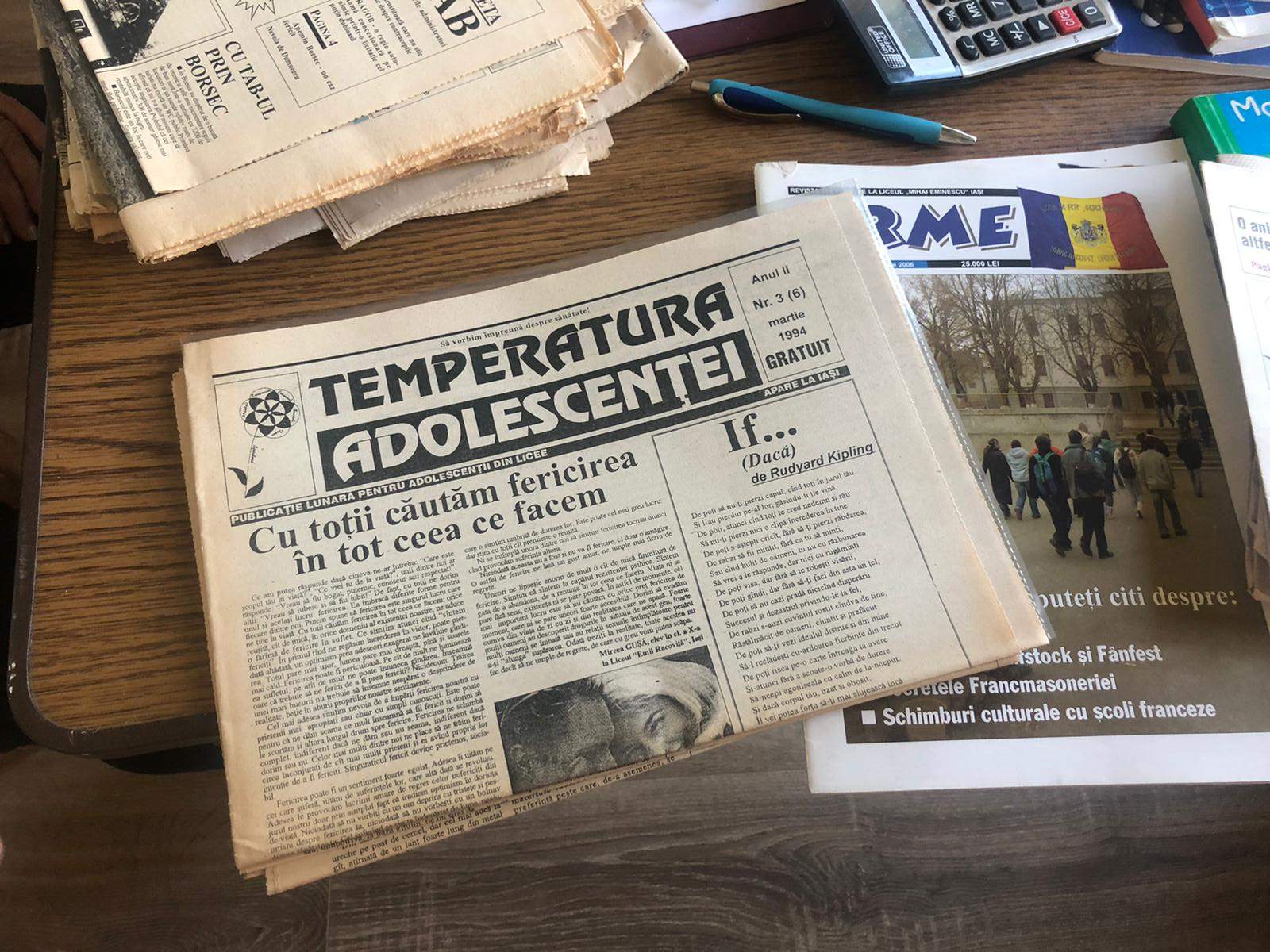Timp de şapte ani, Luminiţa Grădinariu a fost coordonatorul revistei „Temperatura adolescenţei”